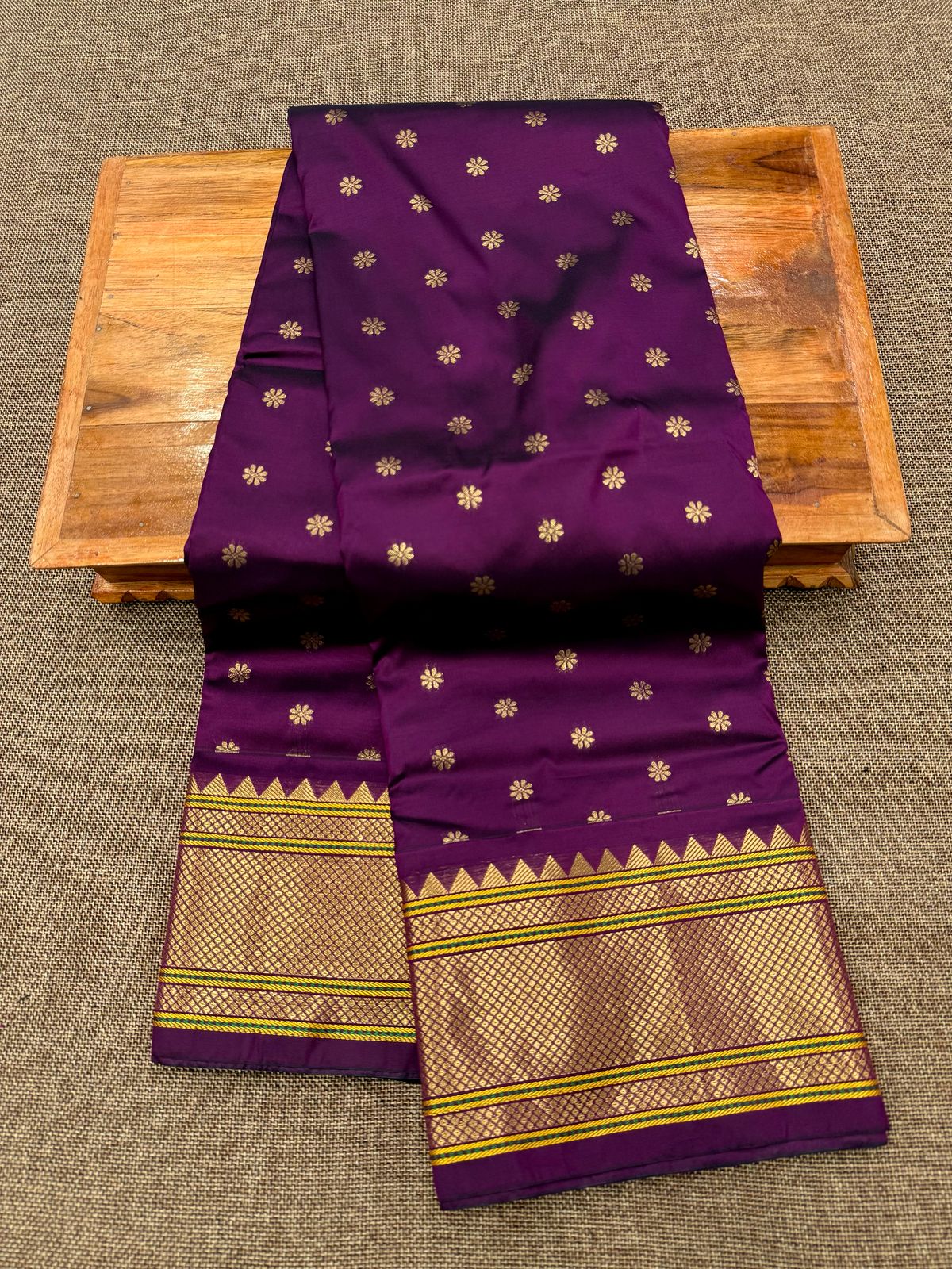 Experience luxury and tradition redefined with the Prominent Kalanjali Paithani Saree with Running Blouse Piece – a perfect addition to your collection in your Wardrobe.
